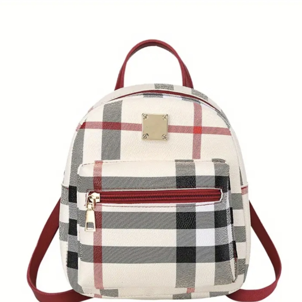 Mini Plaid Backpack